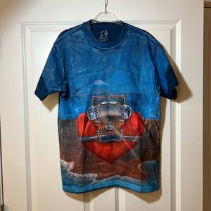 Lil Tecca Virgo World Car Medium Blue T-Shirt